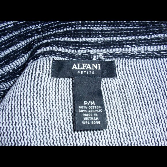 Alfani Gray Blue Shawl Sweater PM - Picture 2 of 4